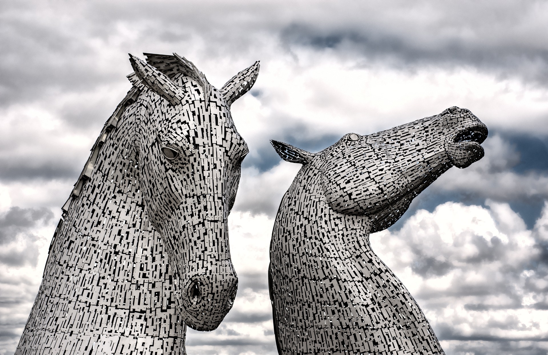 Scottish kelpies statues