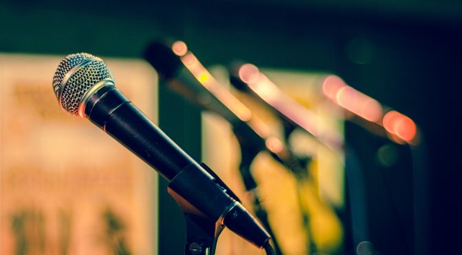 closeup photo of four microphones