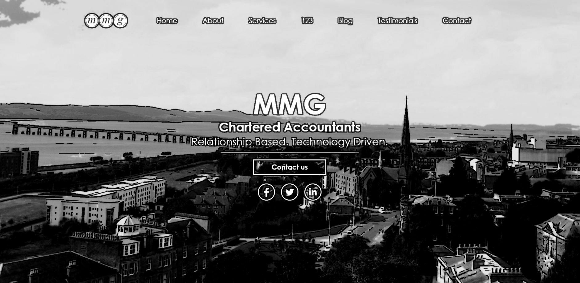 MMG Chartered Accountants website screenshot