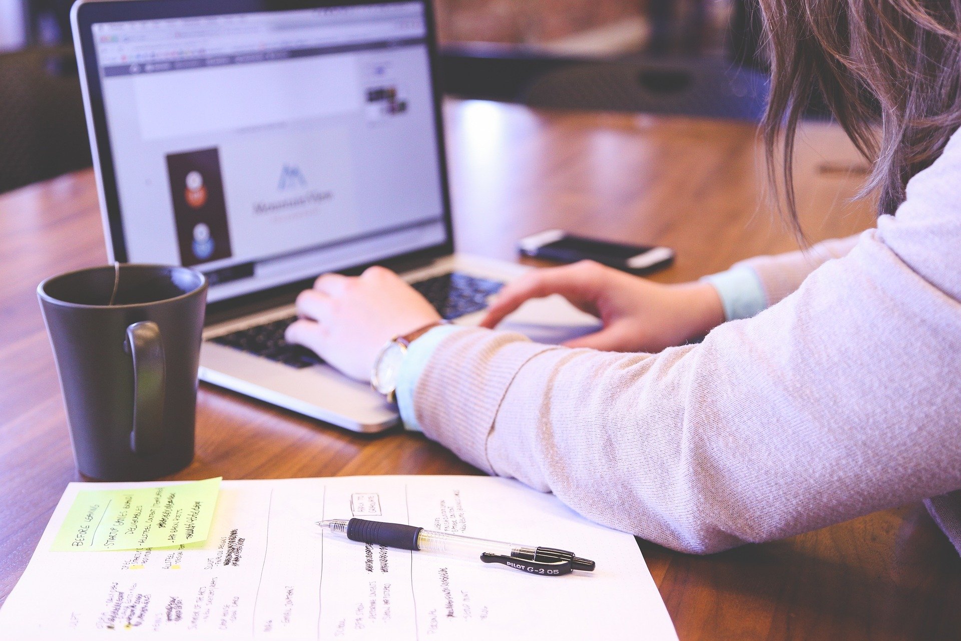 young entrepreneur working at a laptop