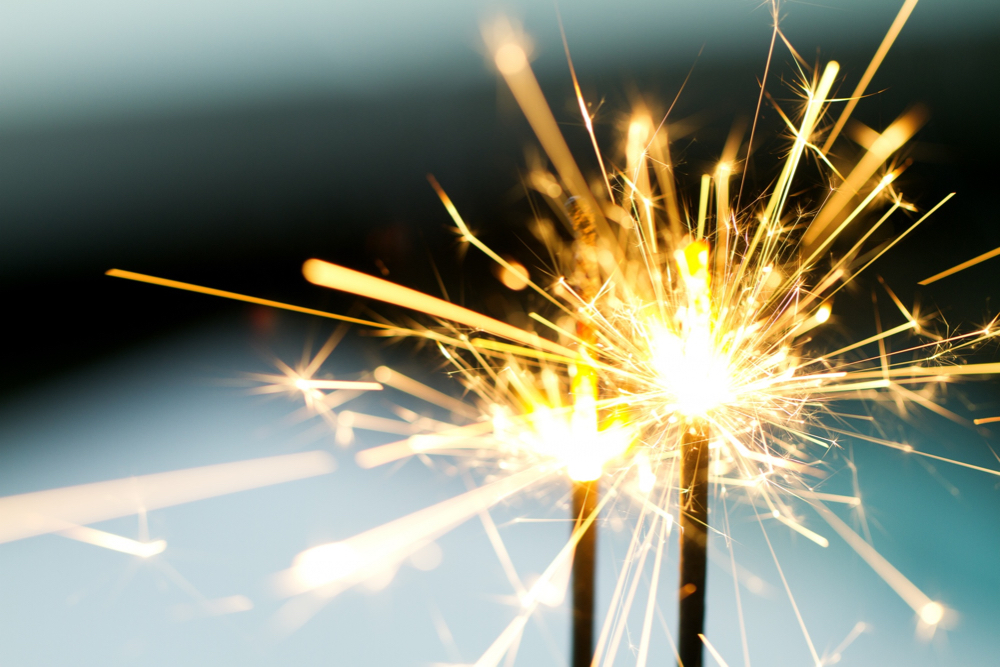 close up photo of new year sparklers